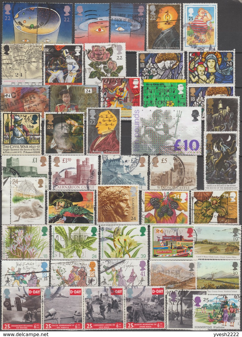 Grande-Bretagne. Petit Lot De Timbres Oblitérés. 6 Scans - Sammlungen