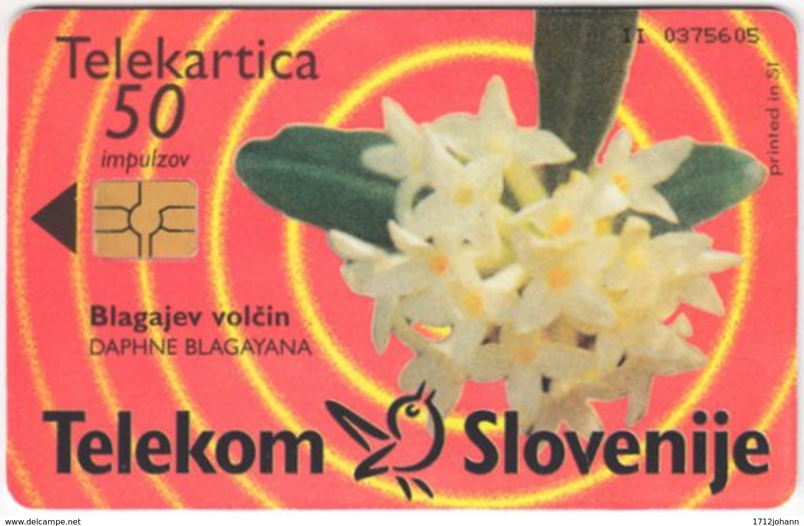 SLOVENIA B-550 Chip Telekom - Plant, Flower / Sport, Basketball - Used - Slovénie