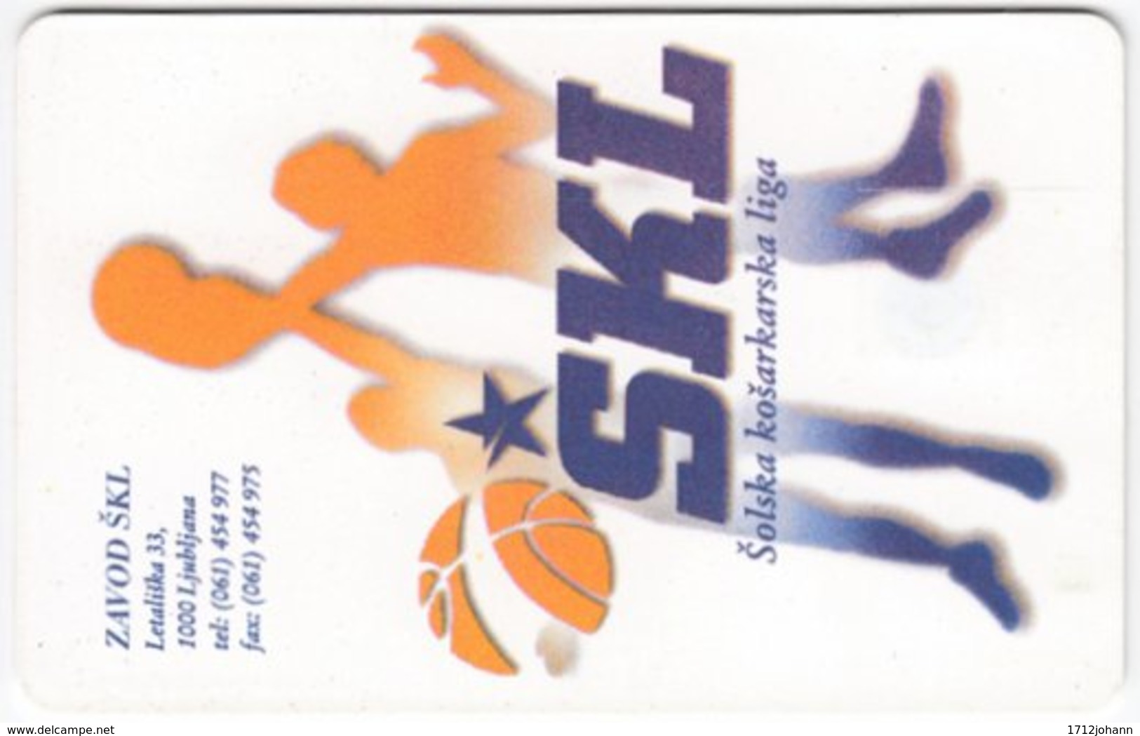 SLOVENIA B-550 Chip Telekom - Plant, Flower / Sport, Basketball - Used - Slovénie