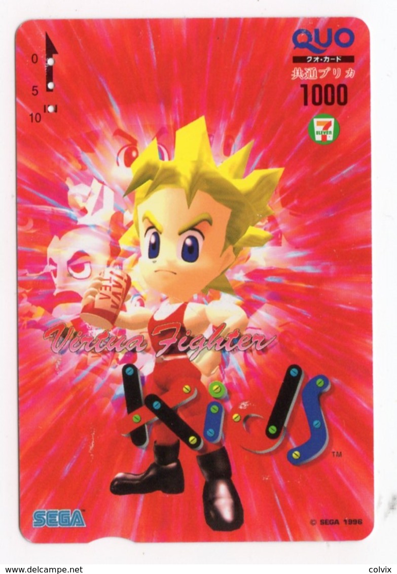 CARTE QUO PREPAID JAPON SEGA KIDS 1996 - Jeux