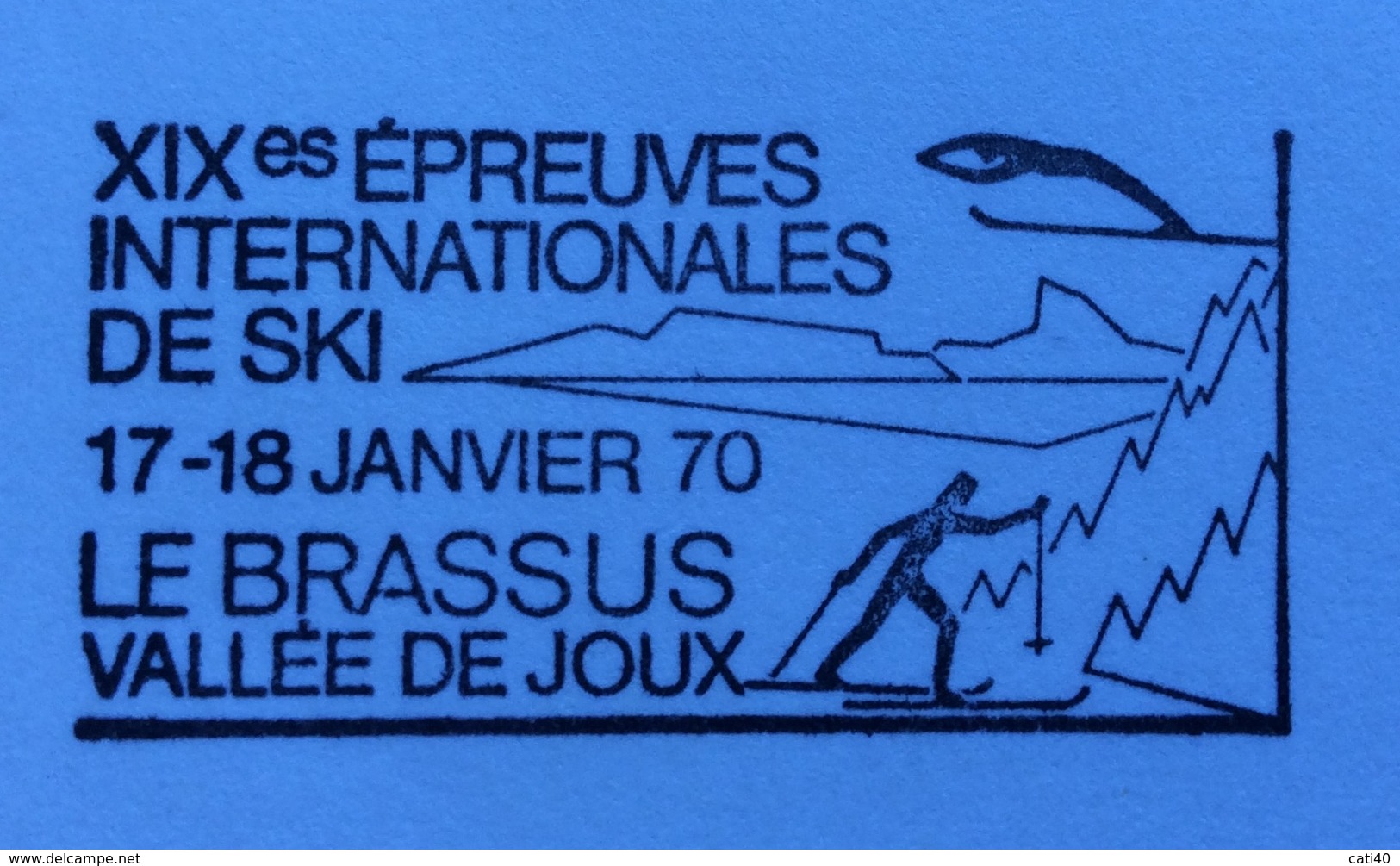 SCI   LE BRASSUS VAL  XX EPREUVES INTERNATIONALES DE SKI 17/1/70  Annullo Speciale Su Cartolina DA BUREAU DE POSTE MOBIL - Sci