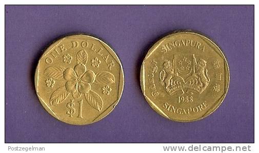 SINGAPORE 1990 Normally Used Coin 1 Dollar KM 54b - Singapore