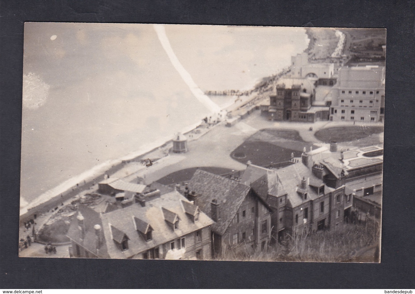 Carte Photo Dieppe Vue Aerienne Plage Casino En Construction Villas Photo Amateur Brodin - Dieppe