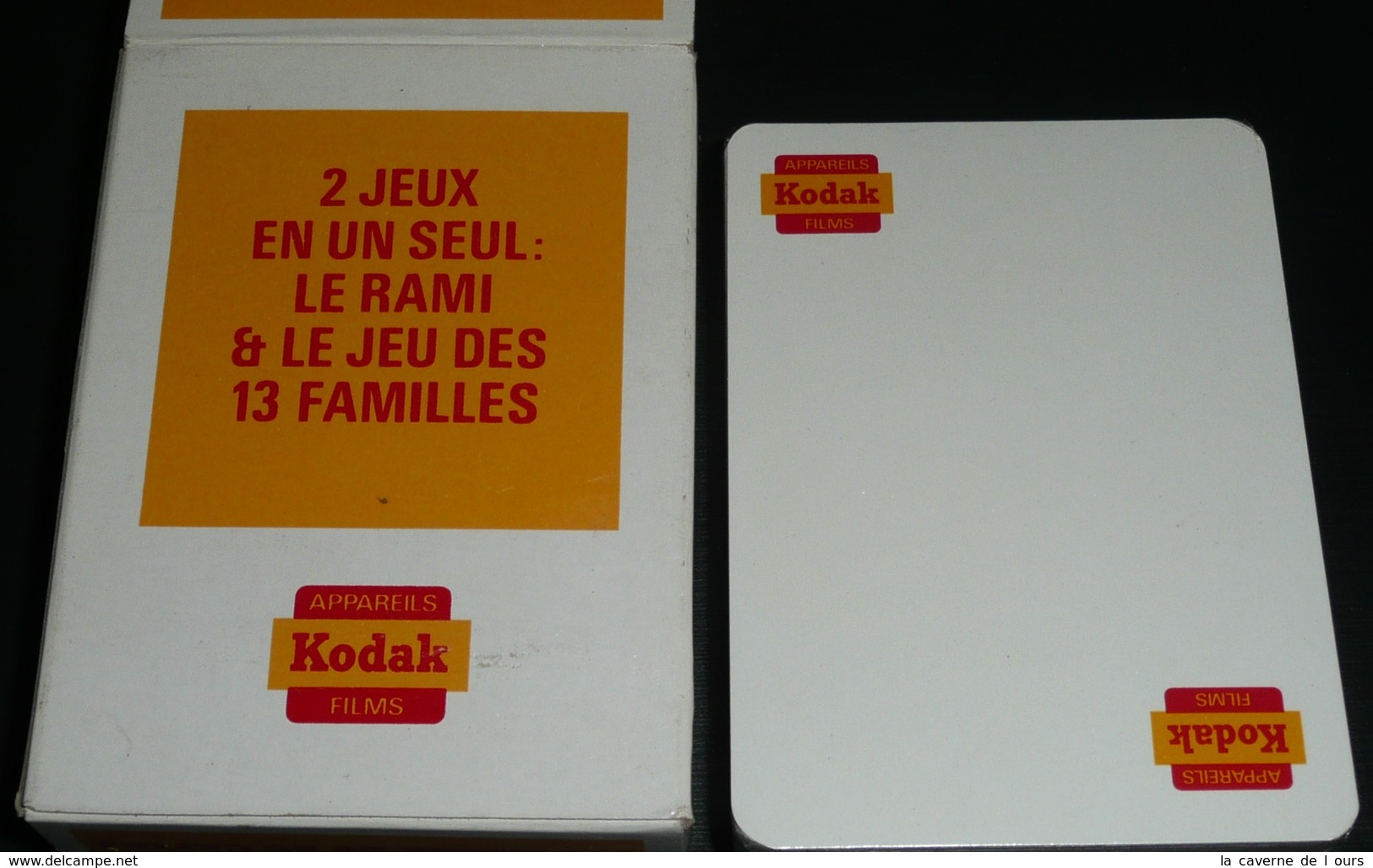 Rare Jeu De 56 Cartes, 2 Jeux En 1 Le Rami Et Des 13 Familles, Appareils KODAK Films, Les Règles D'or De La Photo, Joker - Autres & Non Classés