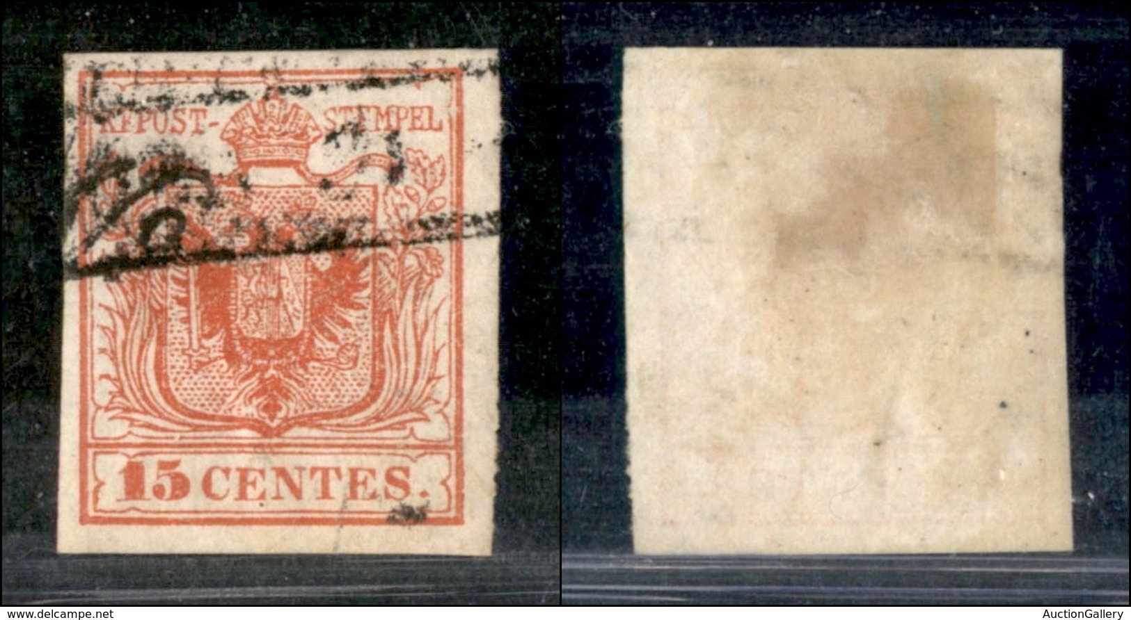 ANTICHI STATI - LOMBARDO VENETO - 1850 - 15 Cent (3a - Prima Tiratura) Usato - Other & Unclassified