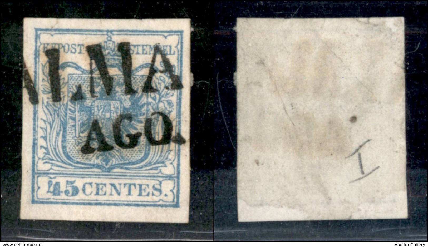 ANTICHI STATI - LOMBARDO VENETO - 1850 - 45 Cent (10b - Prima Tiratura) Usato (150) - Andere & Zonder Classificatie