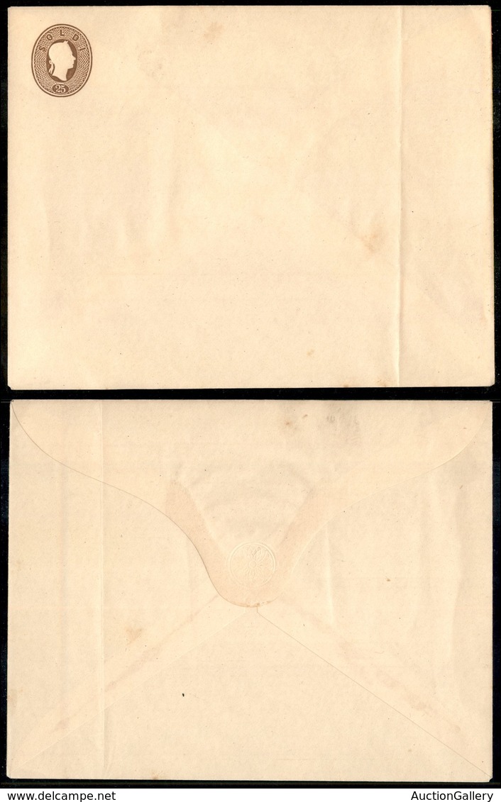 ANTICHI STATI - LOMBARDO VENETO - 1861 - Buste Postali - Ristampe (?) - 25 Soldi (5) - Nuova - Autres & Non Classés