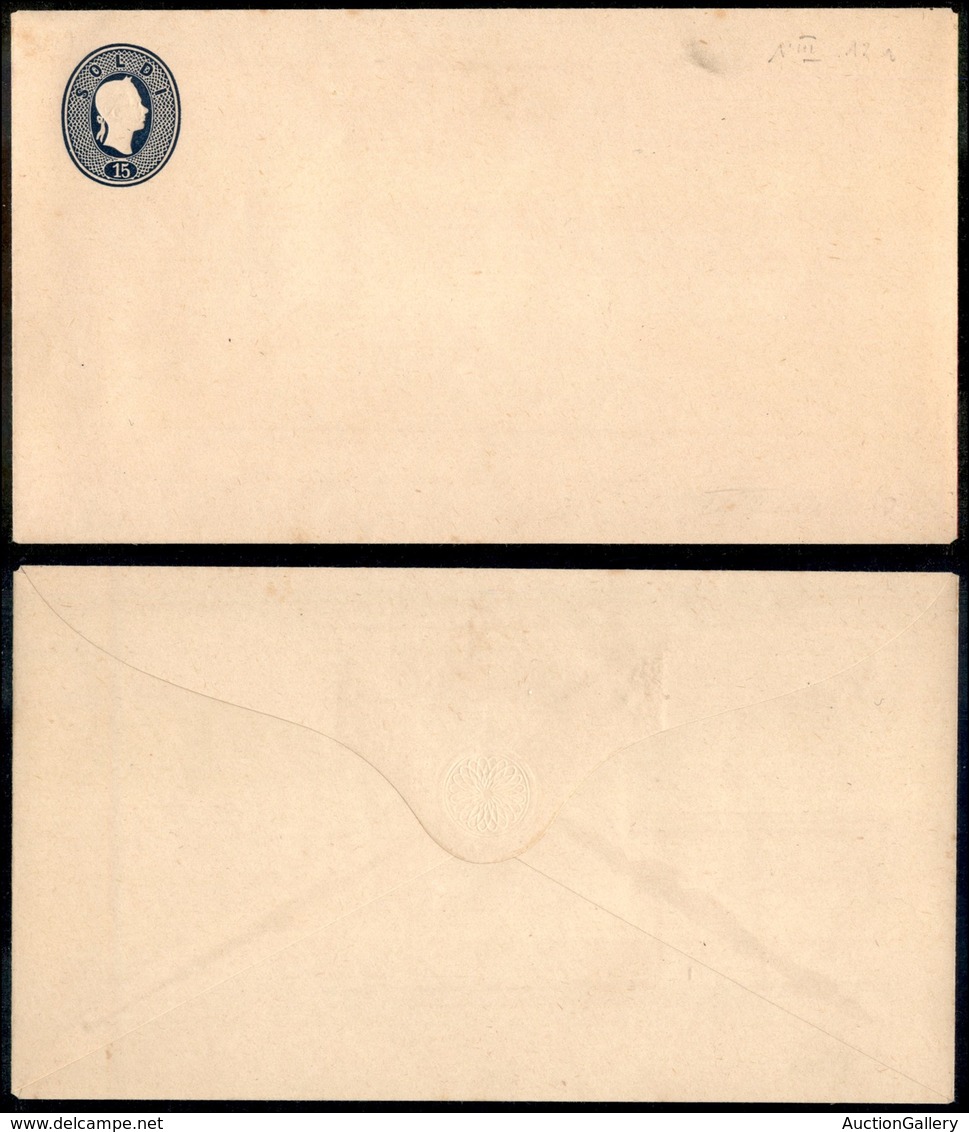 ANTICHI STATI - LOMBARDO VENETO - 1861 - Buste Postali - Ristampe (?) - 15 Soldi (12) - Nuova - Autres & Non Classés