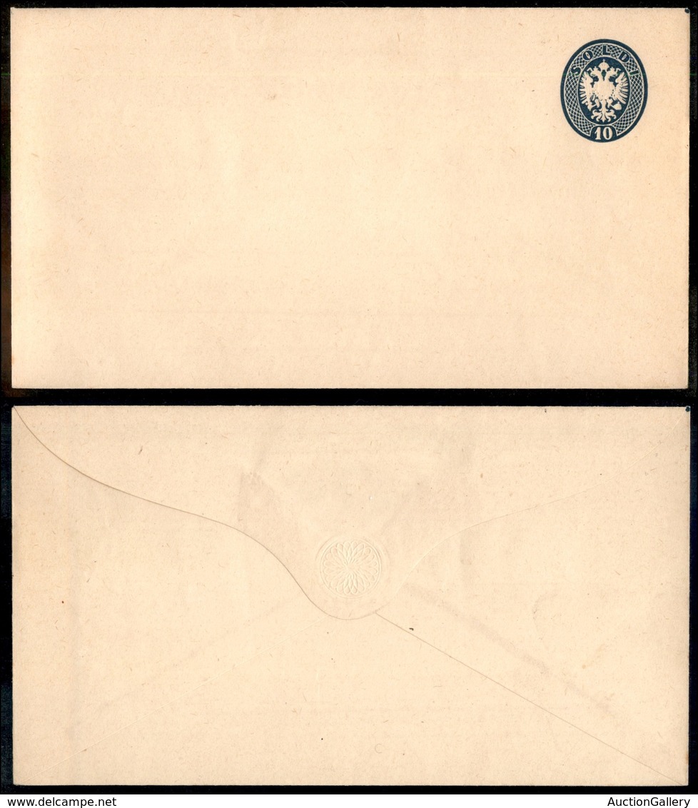 ANTICHI STATI - LOMBARDO VENETO - 1861 - Buste Postali - Ristampe (?) - 10 Soldi (19) - Nuova - Autres & Non Classés