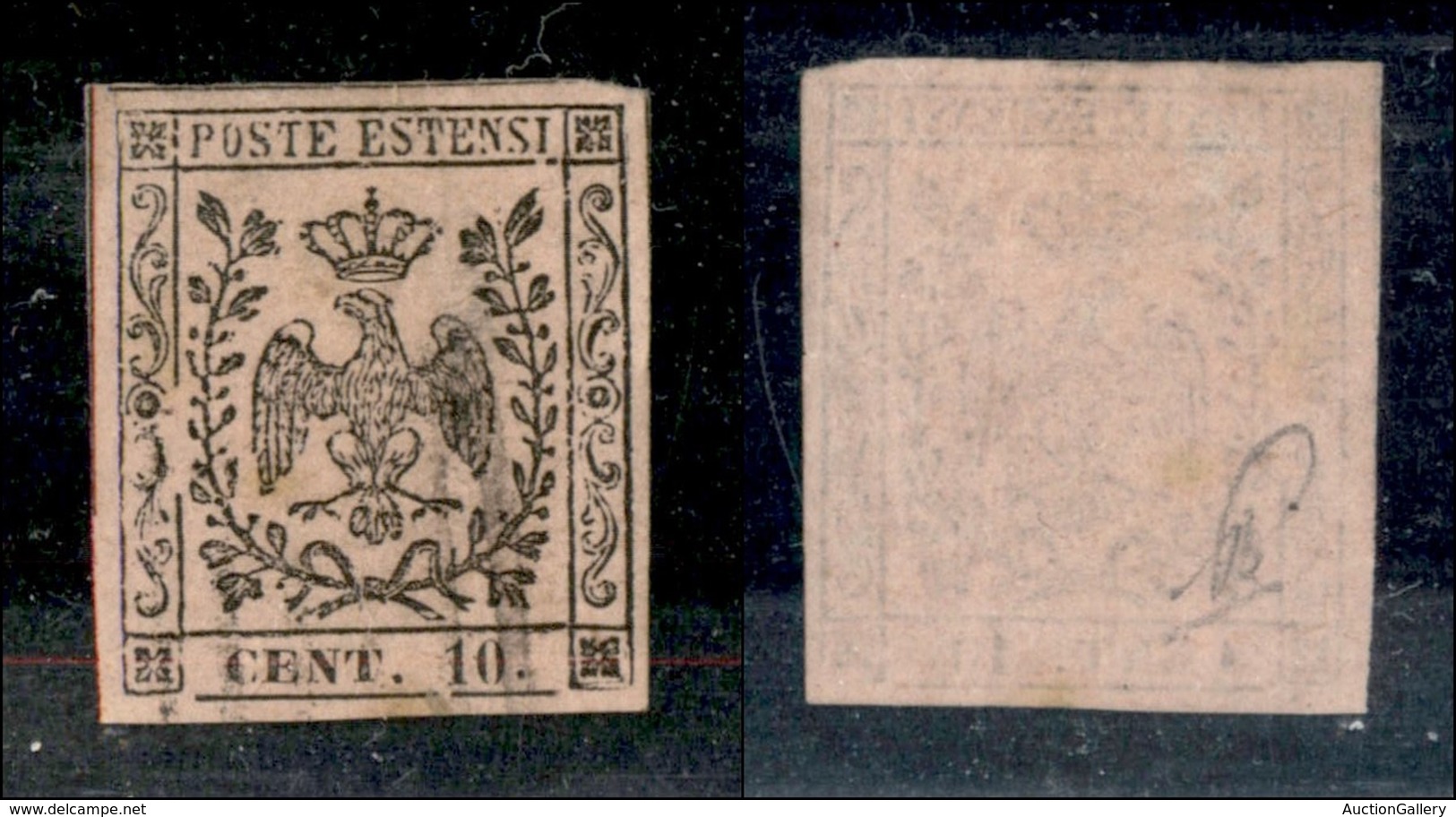 ANTICHI STATI - MODENA - 1852 - 10 Cent (9) Usato (600) - Sonstige & Ohne Zuordnung