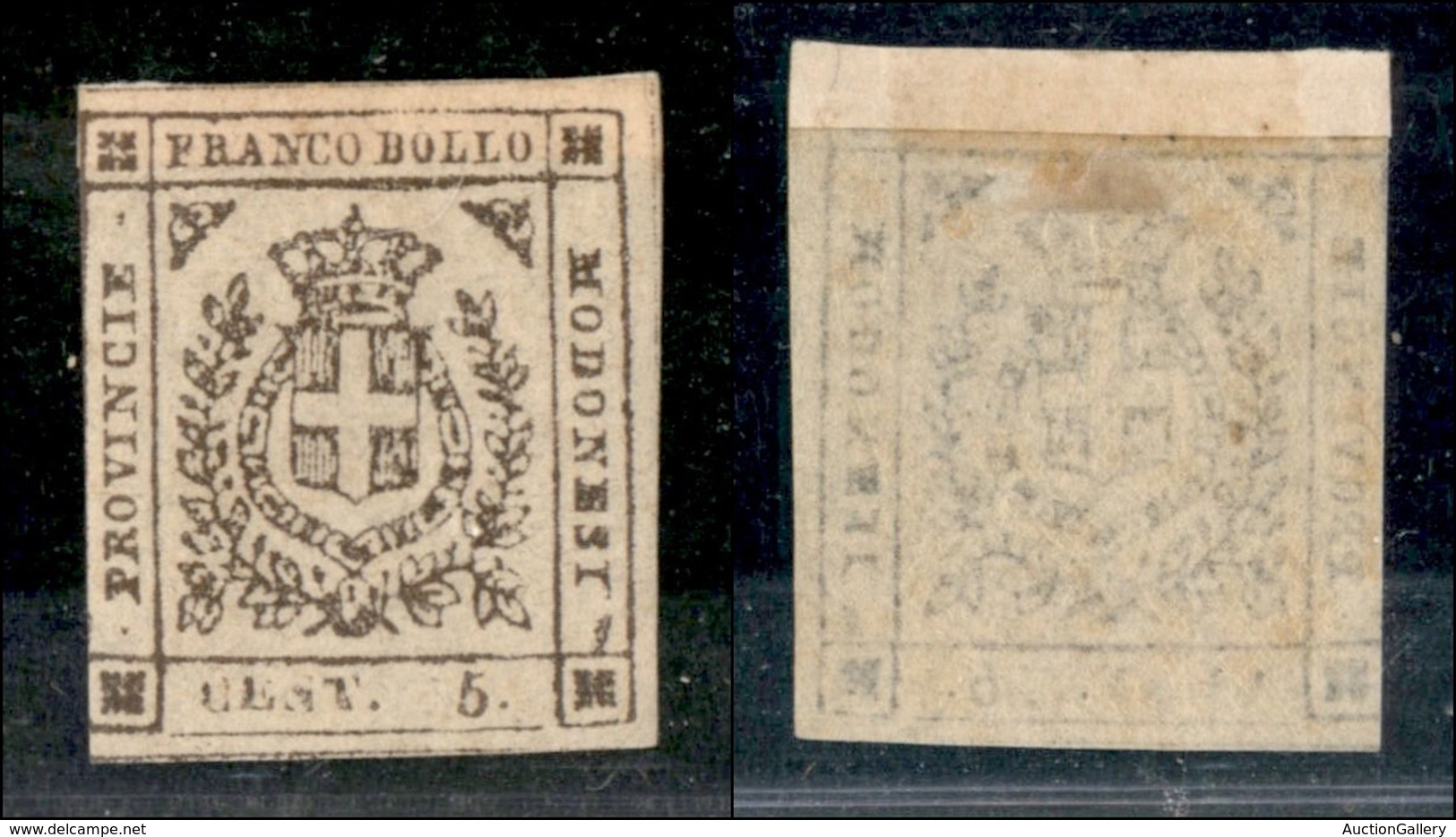 ANTICHI STATI - MODENA - 1859 - 15 Cent (13) Senza Cifra 1 - Gomma Originale - Corto A Sinistra - Non Catalogato - Sonstige & Ohne Zuordnung