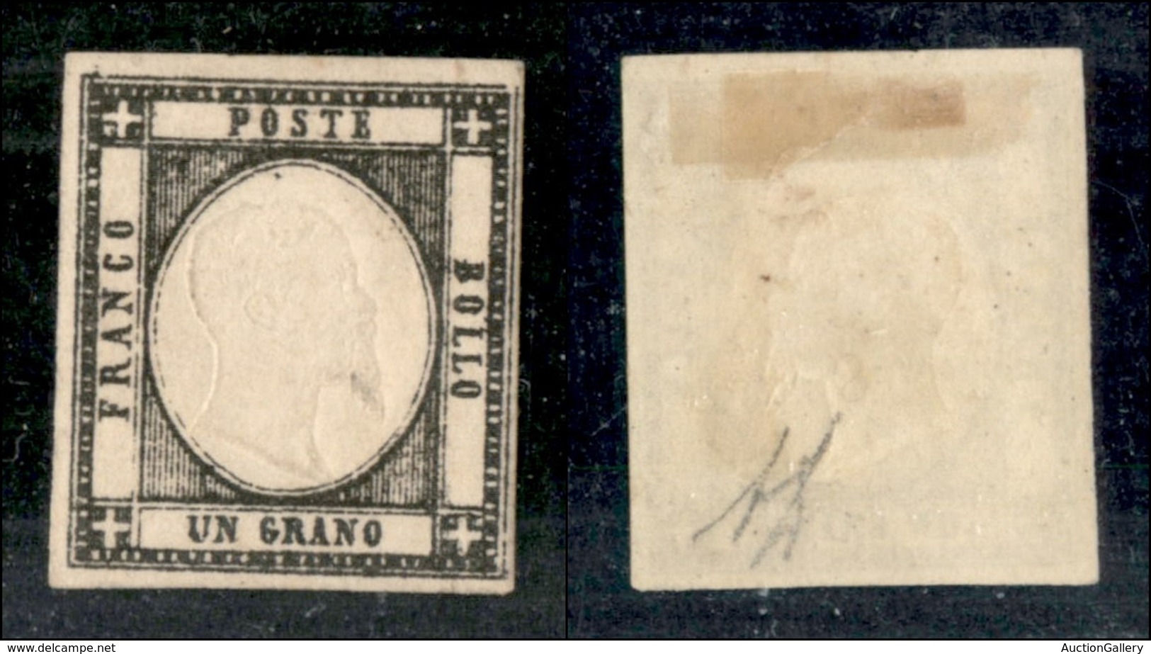 ANTICHI STATI - NAPOLI - 1861 - 1 Grano (19c - Nero Carbone) - Gomma Originale - Diena (700) - Sonstige & Ohne Zuordnung