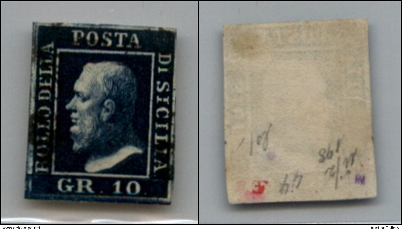 ANTICHI STATI - SICILIA - 1859 - 10 Grana (12) Usato - Diena (900) - Sonstige & Ohne Zuordnung