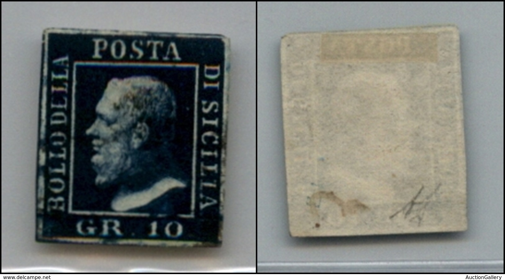 ANTICHI STATI - SICILIA - 1859 - 10 Grana (12) Usato - Diena (900) - Sonstige & Ohne Zuordnung