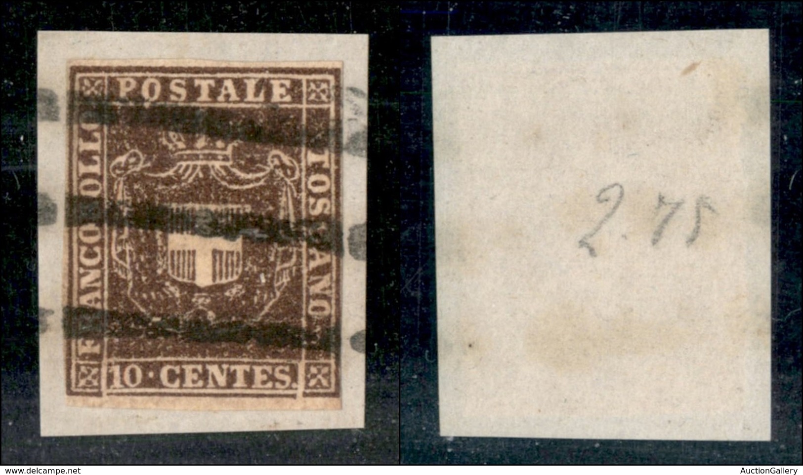 ANTICHI STATI - TOSCANA - 1860 - 10 Cent (19) Usato Su Frammento (145) - Autres & Non Classés