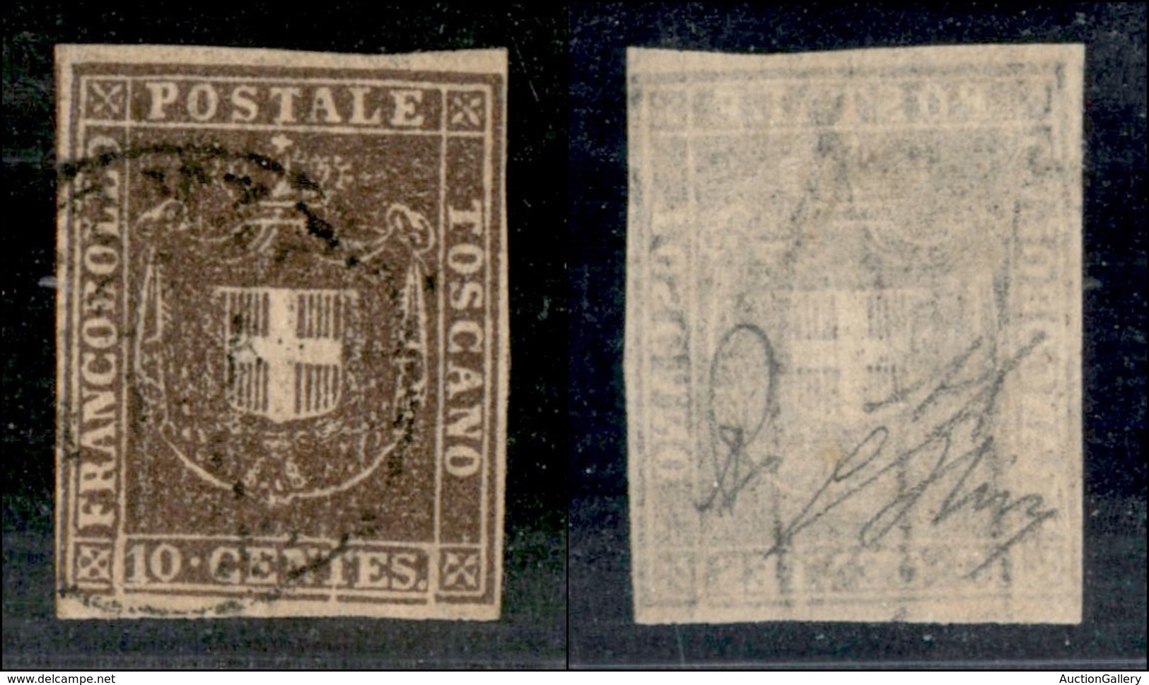 ANTICHI STATI - TOSCANA - 1860 - 10 Cent (19e) Usato - Oliva + Diena (120+) - Autres & Non Classés