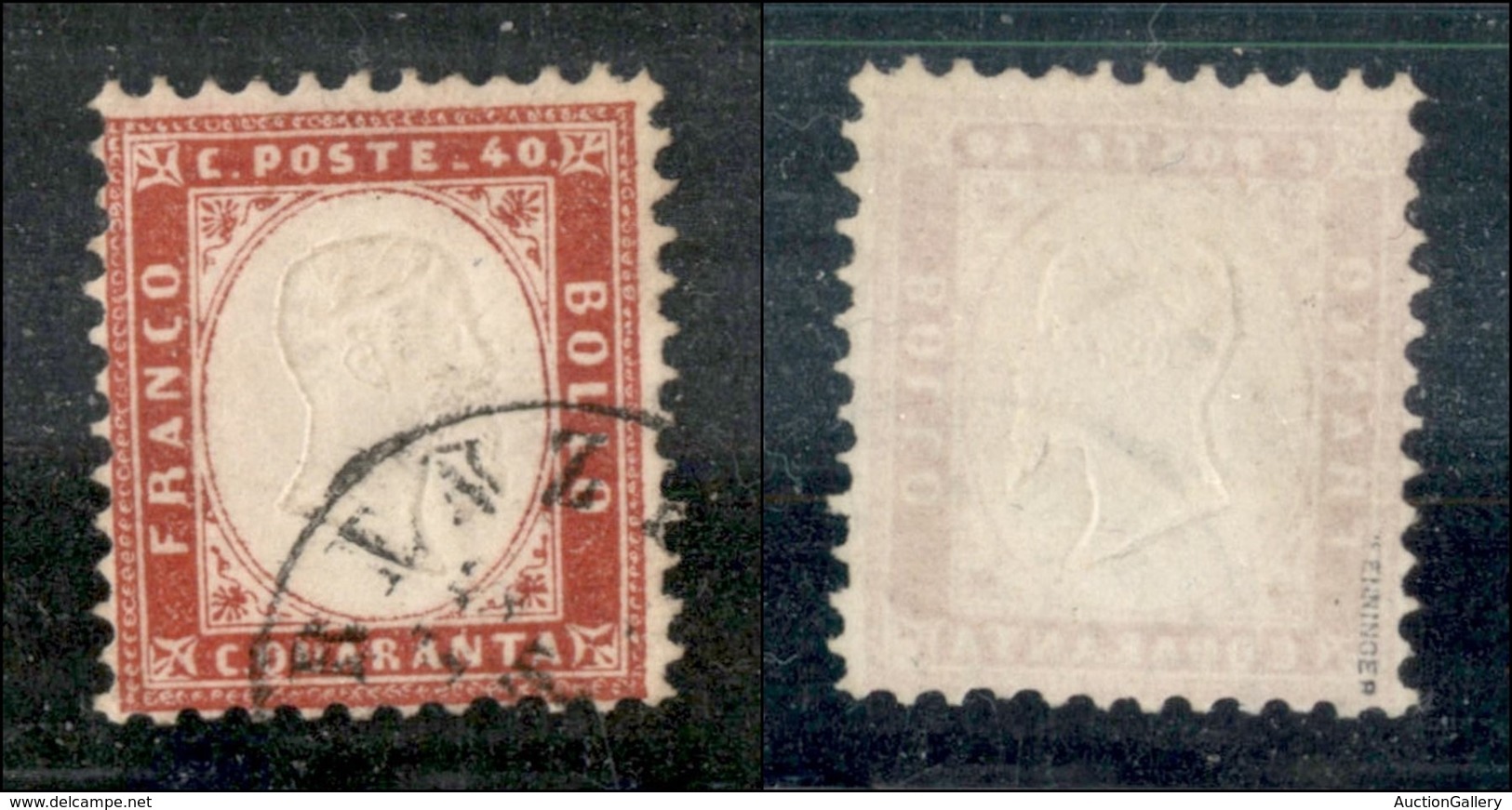 REGNO D'ITALIA - POSTA ORDINARIA - 1862 - 40 Cent (3) - Usato A Firenze (350) - Autres & Non Classés