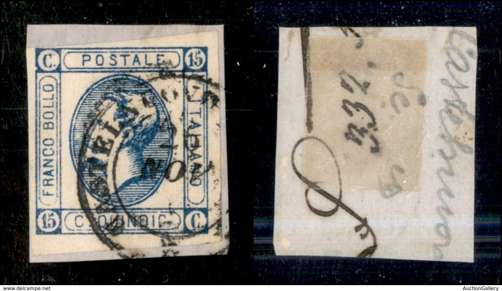 REGNO D'ITALIA - POSTA ORDINARIA - 1863 - 15 Cent (13c) - I A Puntini - Usato Su Frammento Da Castelnuovo Scrivia - Autres & Non Classés