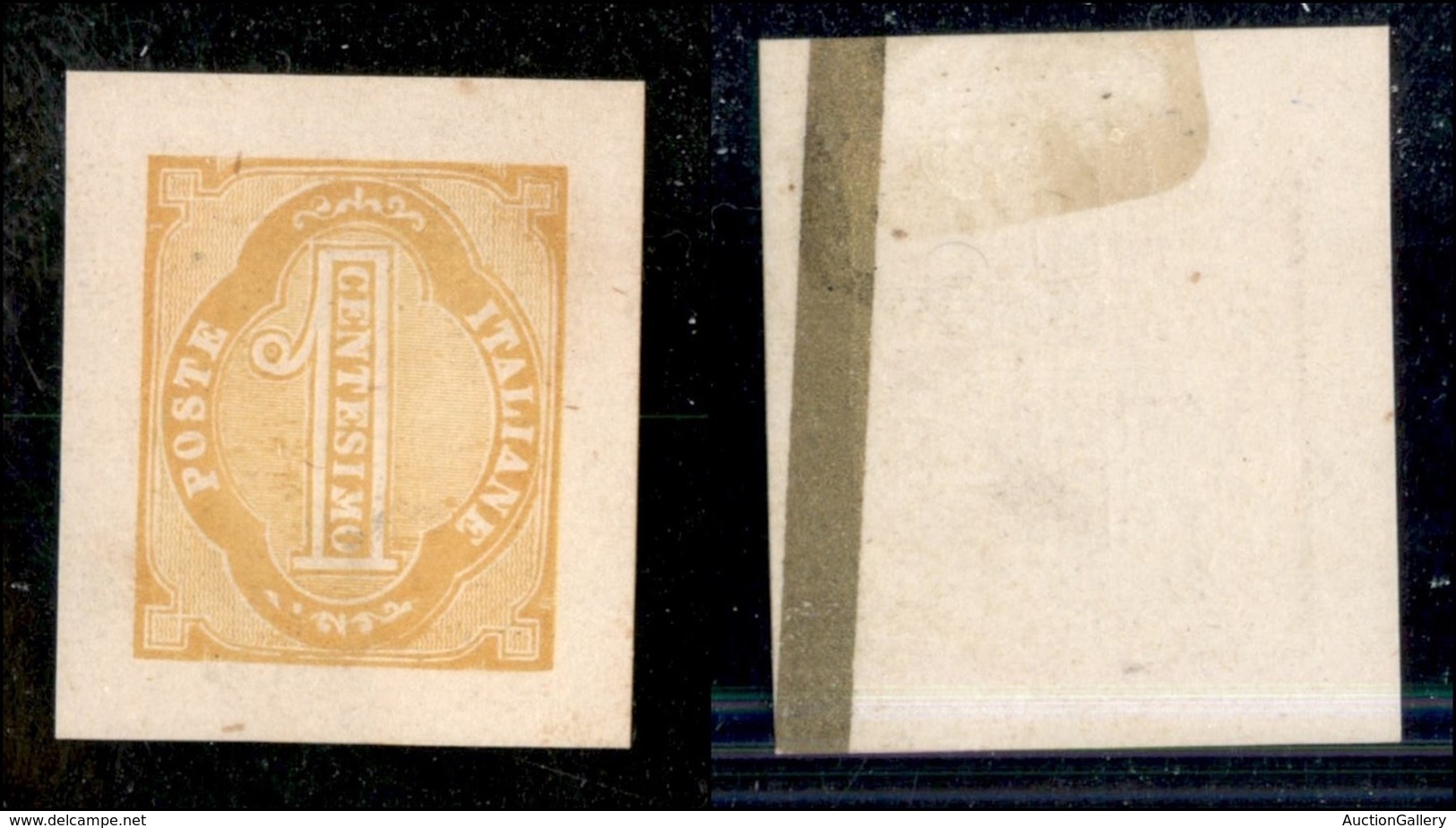 REGNO D'ITALIA - POSTA ORDINARIA - 1863 - Saggi - Grazioli - 1 Cent Giallo Arancio (Unificato 20) Nuovo Senza Gomma (240 - Otros & Sin Clasificación