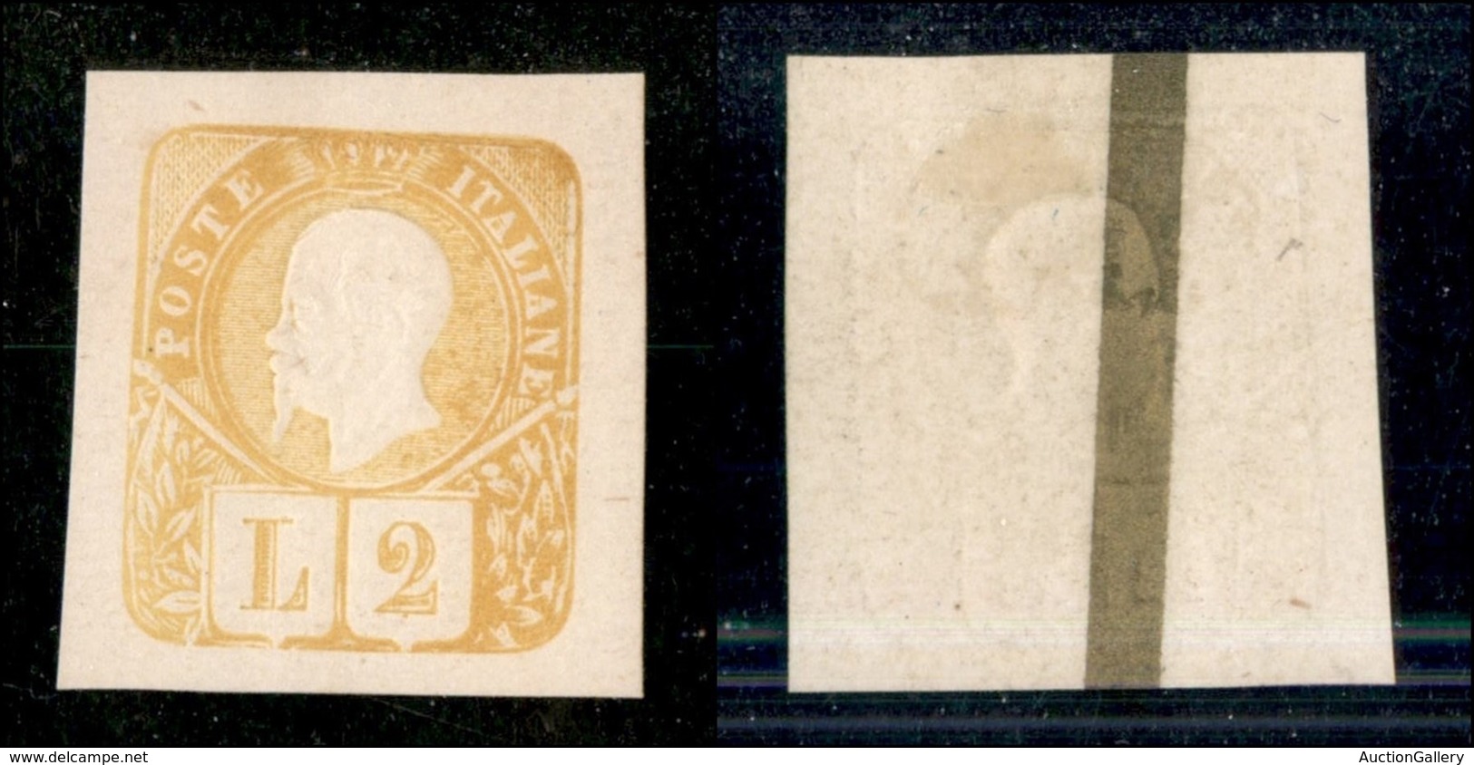 REGNO D'ITALIA - POSTA ORDINARIA - 1863 - Saggi - Grazioli - 2 Lire Giallo (Unificato 27) Nuovo Senza Gomma (300) - Sonstige & Ohne Zuordnung