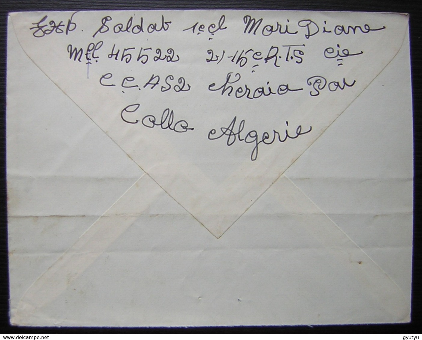 Algérie 1956 Collo Constantine 15ème Régiment De Tirailleurs Sénégalais - Lettres & Documents