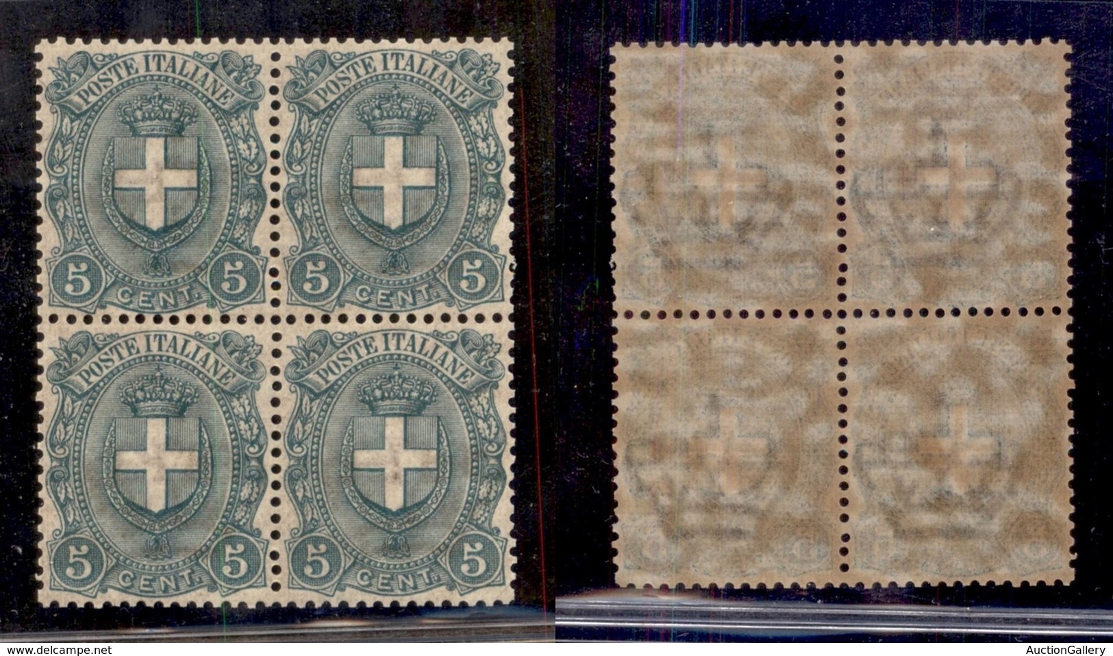 REGNO D'ITALIA - POSTA ORDINARIA - 1897 - 5 Cent (67) In Quartina - Gomma Integra - Ottima Centratura (1.600+) - Sonstige & Ohne Zuordnung