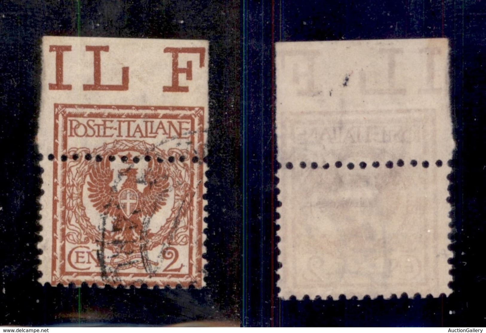 REGNO D'ITALIA - POSTA ORDINARIA - 1901 - 2 Cent Floreale (69ha) Usato - Bordo Foglio Con Dentellatura Superiore Spostat - Sonstige & Ohne Zuordnung