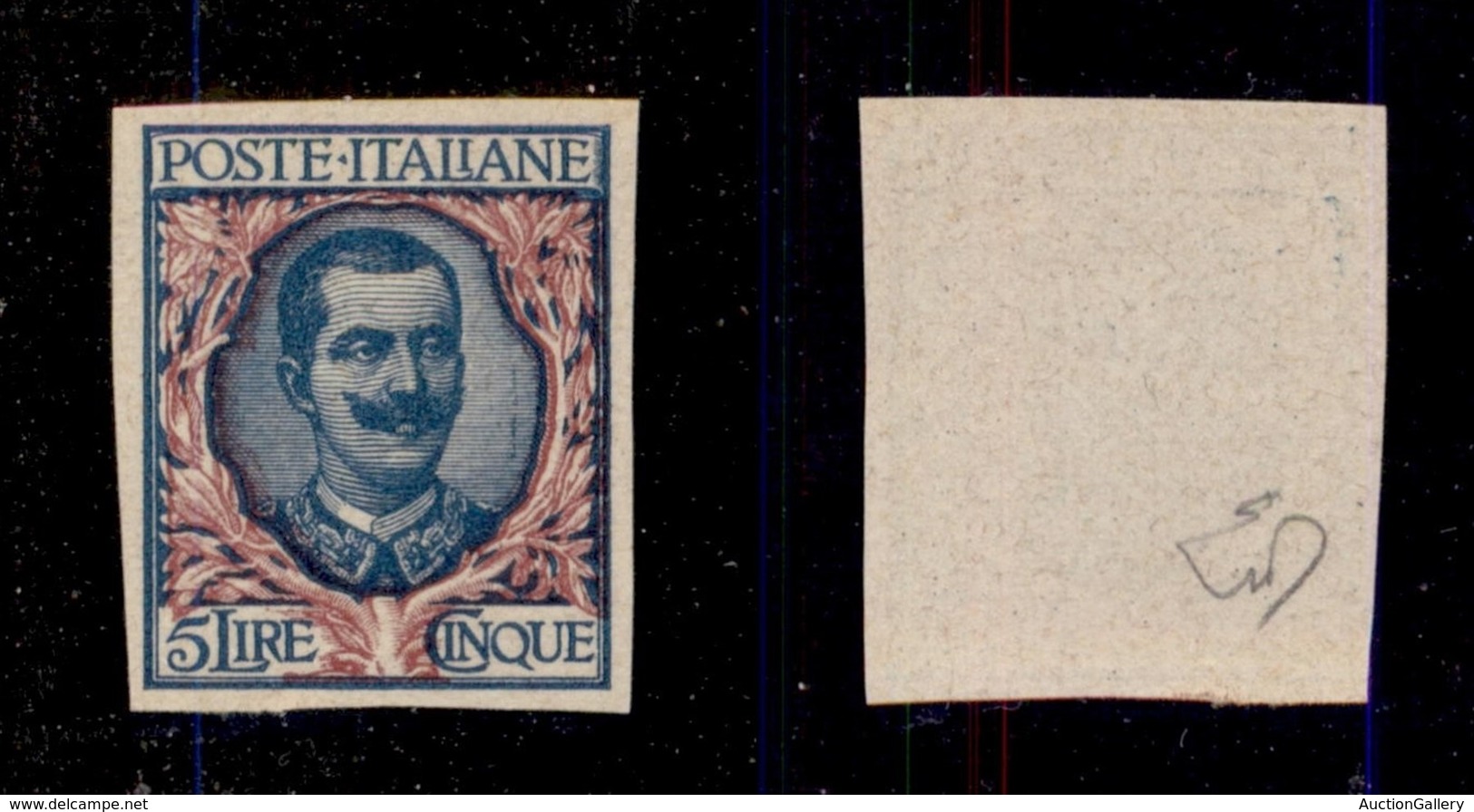 REGNO D'ITALIA - POSTA ORDINARIA - 1901 - Prova Di Macchina - 5 Lire Floreale (78) - Sempre Senza Gomma - Diena - Sonstige & Ohne Zuordnung