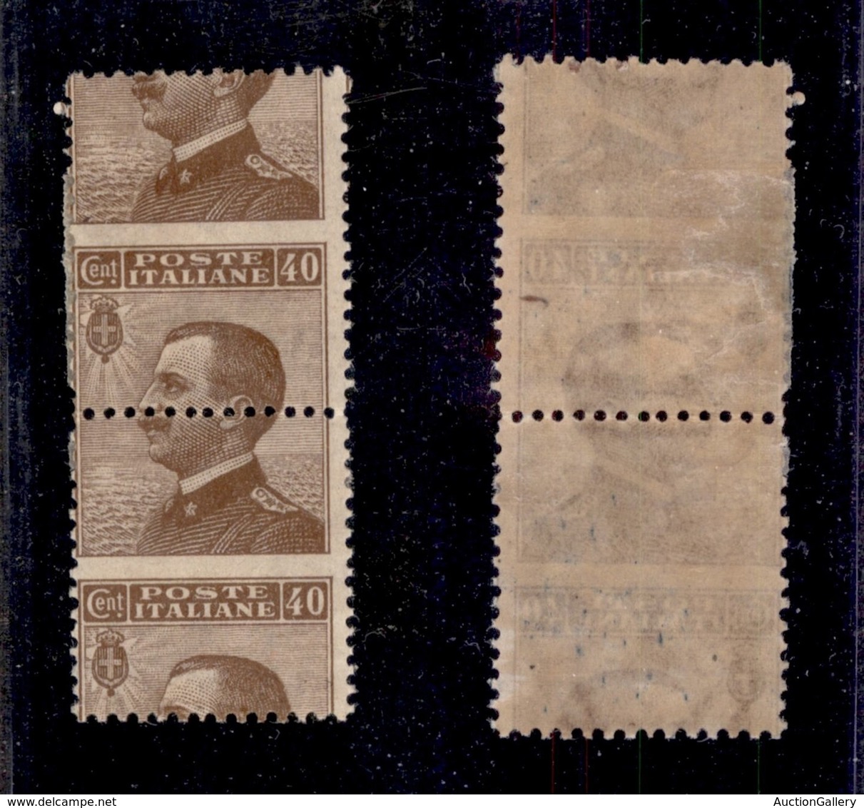 REGNO D'ITALIA - POSTA ORDINARIA - 1908 - 40 Cent Michetti (84me - Varietà) - Coppia Verticale Con Dentellature Orizzont - Sonstige & Ohne Zuordnung