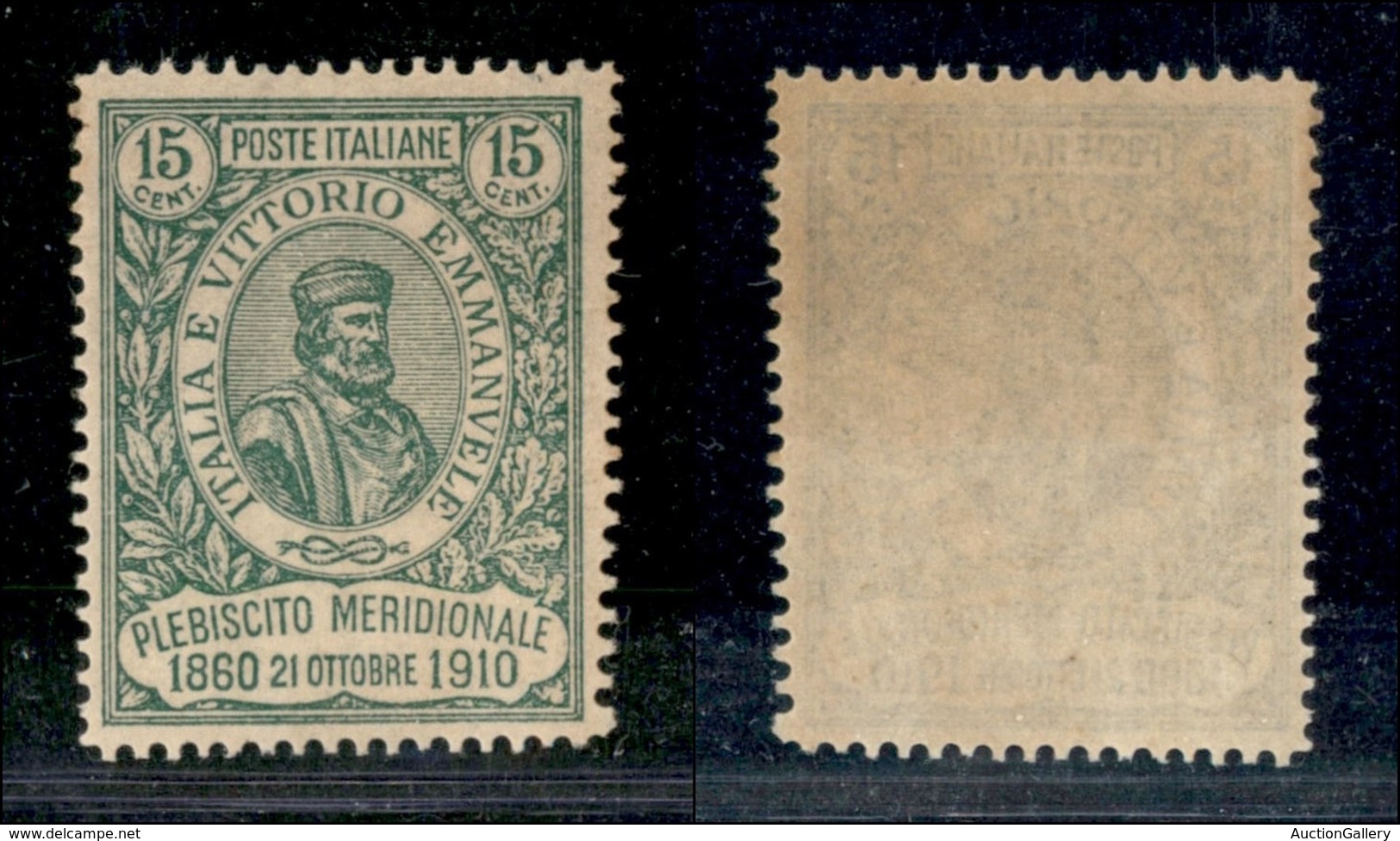 REGNO D'ITALIA - POSTA ORDINARIA - 1910 - 15 + 5 Cent Plebiscito (90) - Gomma Integra (1.300) - Sonstige & Ohne Zuordnung