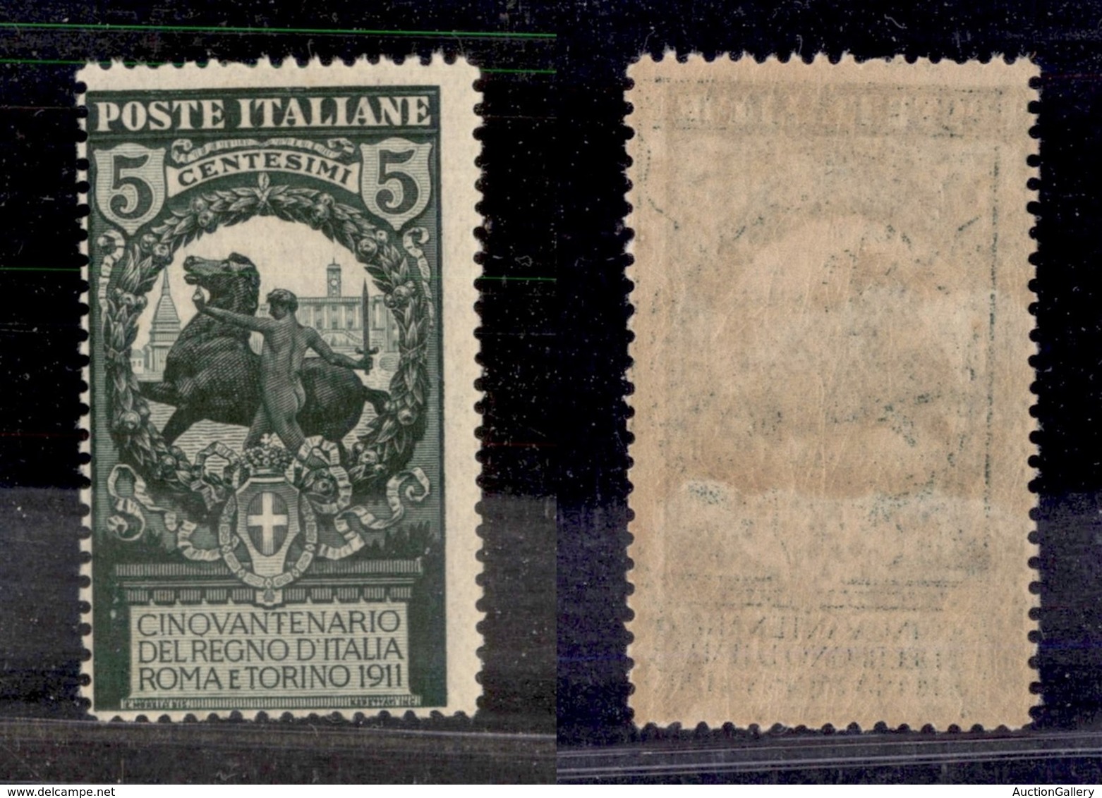 REGNO D'ITALIA - POSTA ORDINARIA - 1911 - 5 Cent Unità D’Italia (93a) Dentellato 13 1/2 - Gomma Integra (375) - Sonstige & Ohne Zuordnung