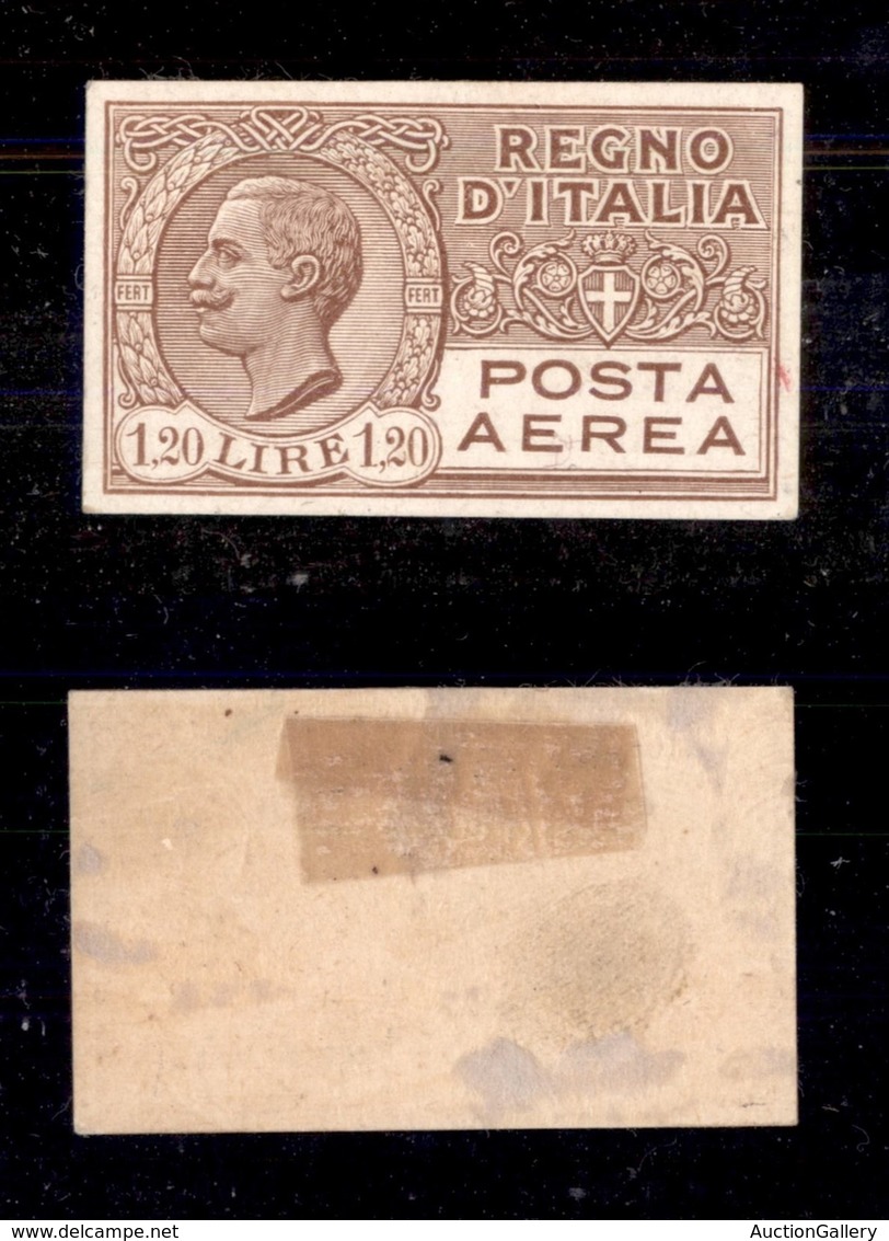 REGNO D'ITALIA - POSTA AEREA - 1927 - Prova Di Conio - 1,20 Lire (6 - Aerea) - Cartoncino Gessato - Sempre Senza Gomma - - Autres & Non Classés