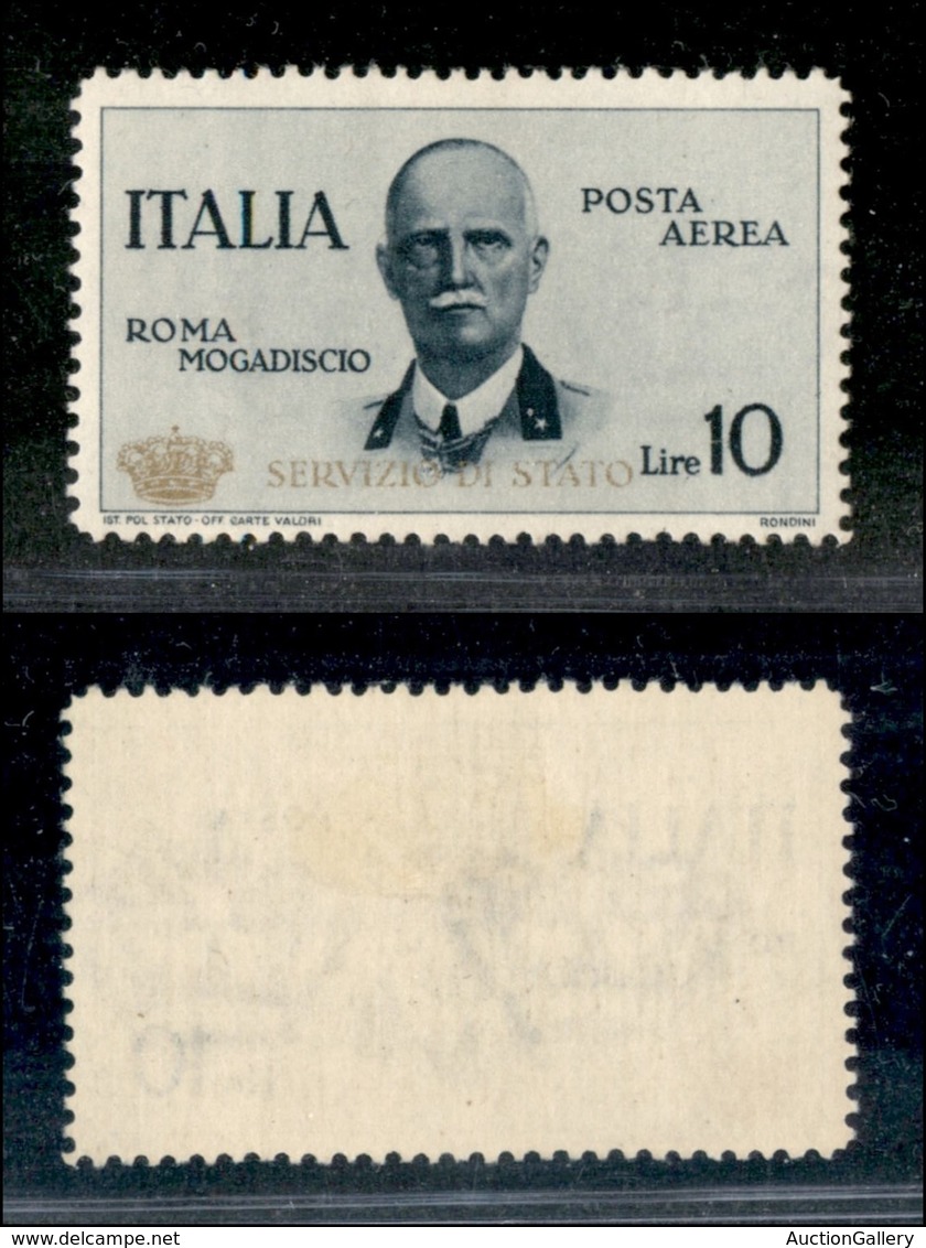 REGNO D'ITALIA - SERVIZIO - 1934 - 10 Lire Servizio Di Stato (2) - Gomma Originale (1.100) - Sonstige & Ohne Zuordnung