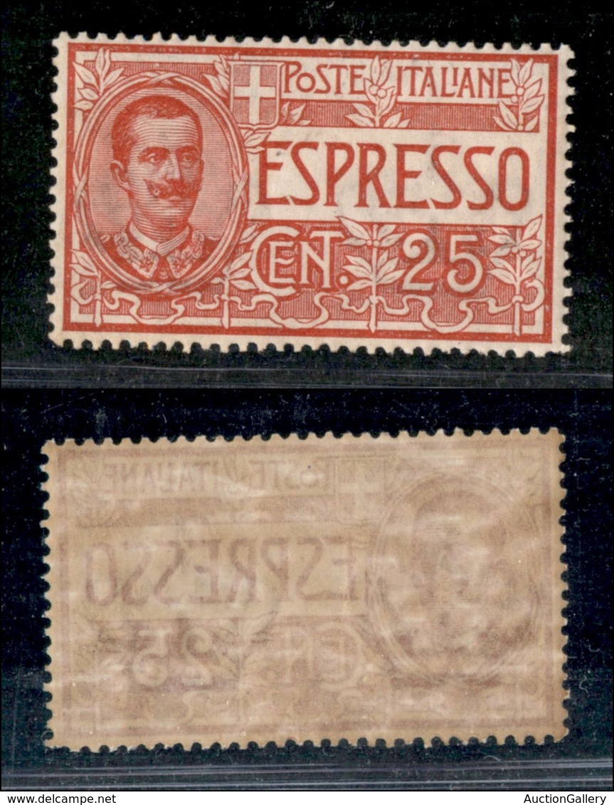 REGNO D'ITALIA - ESPRESSI - 1903 - 25 Cent (1) - Gomma Integra (200) - Sonstige & Ohne Zuordnung