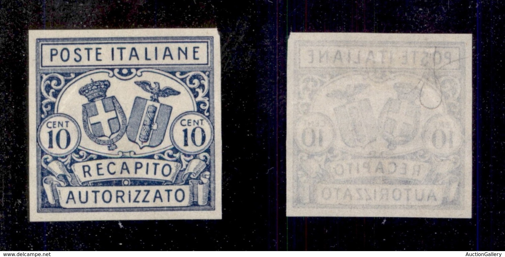 REGNO D'ITALIA - RECAPITO - 1928 - Prova D’Archivio - 10 Cent (P1) - Sempre Senza Gomma (500) - Sonstige & Ohne Zuordnung