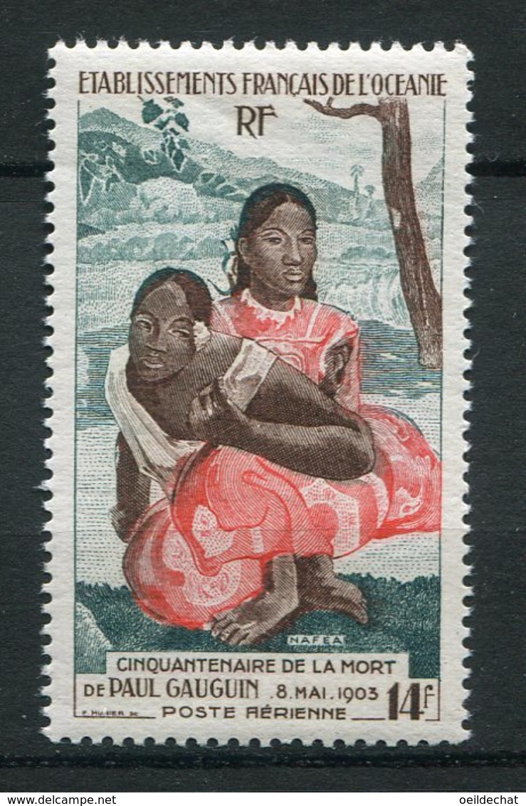 12481 OCEANIE  PA 30 ** 14F  Cinquantenaire De La Mort Du Peintre Gauguin "Nafea Faa, Ipoipo   1953   TB/TTB - Poste Aérienne