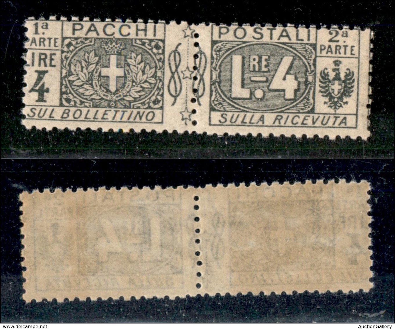 REGNO D'ITALIA - PACCHI POSTALI - 1914 - 4 Lire (15) - Gomma Integra (225) - Sonstige & Ohne Zuordnung