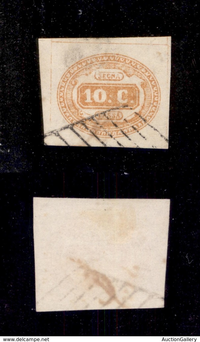 REGNO D'ITALIA - SEGNATASSE - 1863 - 10 Cent (1a) Bordo Foglio - Usato (300+) - Sonstige & Ohne Zuordnung