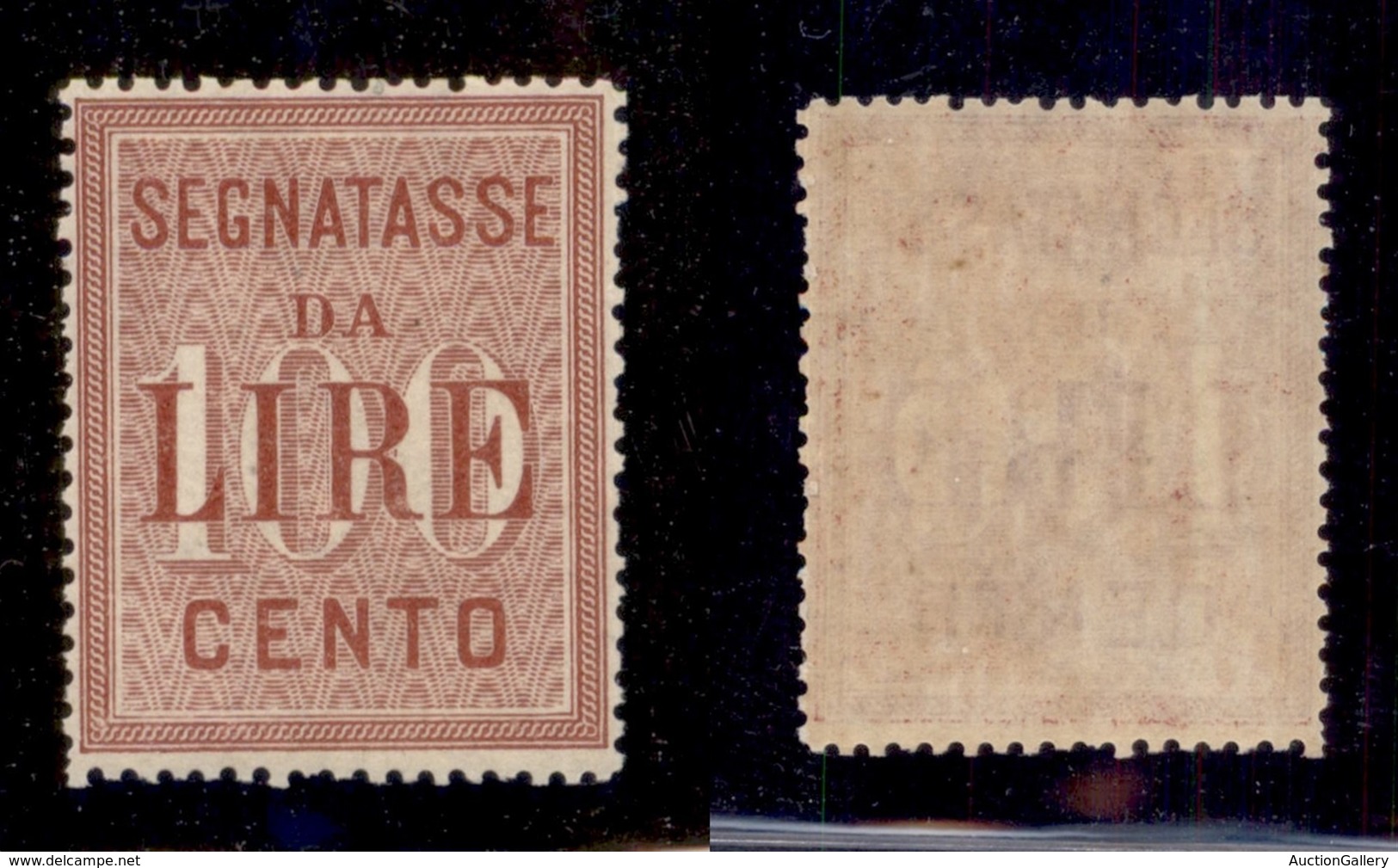 REGNO D'ITALIA - SEGNATASSE - 1884 - 100 Lire (16) - Gomma Integra - Ben Centrato (300) - Sonstige & Ohne Zuordnung