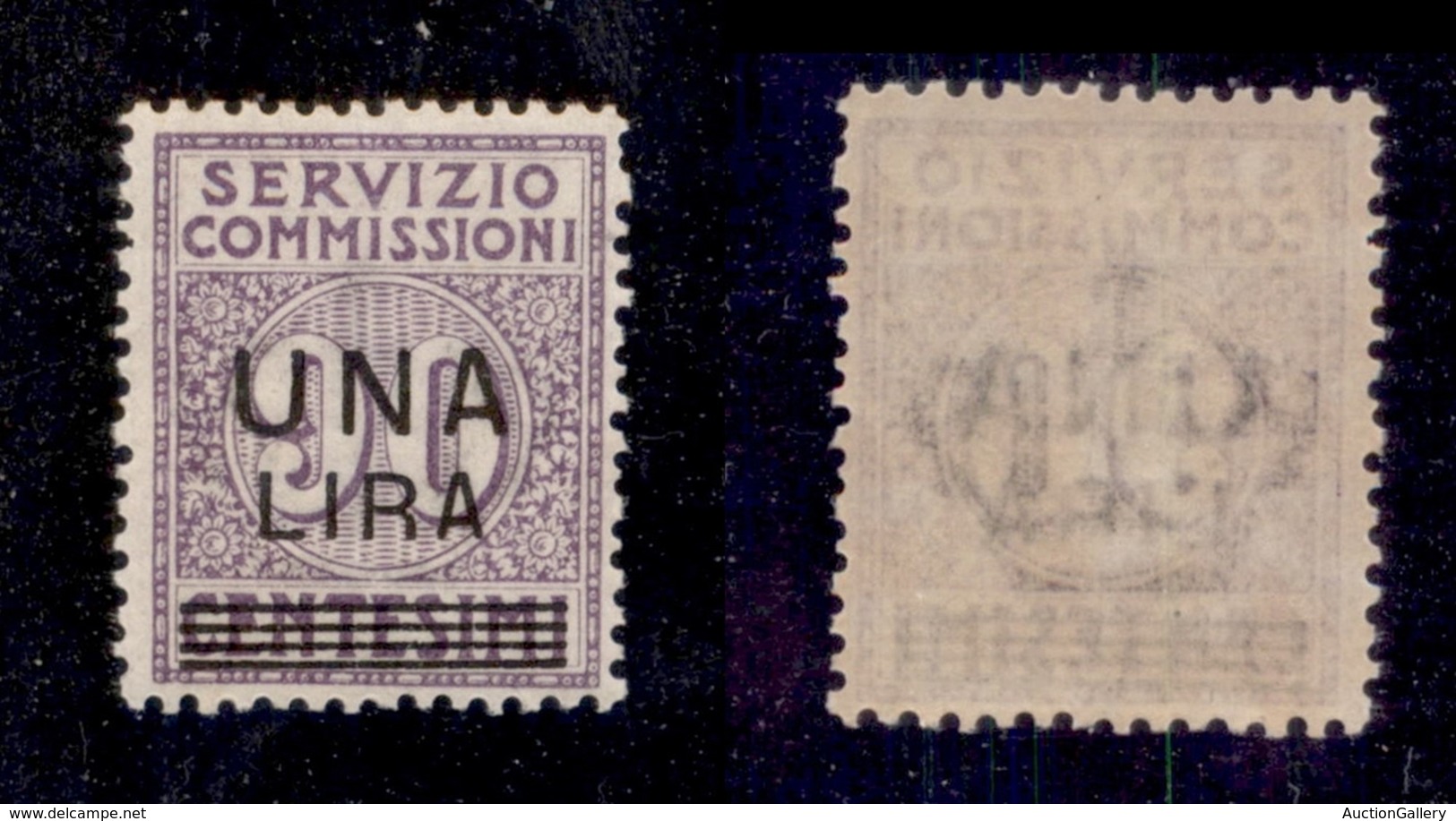 REGNO D'ITALIA - SERVIZIO COMMISSIONI - 1925 - 1 Lira Su 90 Cent (6) - Gomma Integra (325) - Sonstige & Ohne Zuordnung