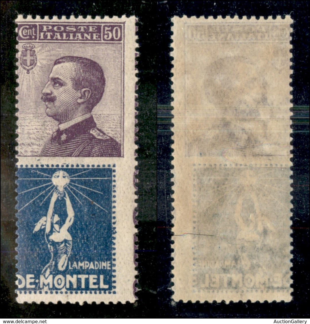 REGNO D'ITALIA - PUBBLICITARI - 1925 - 50 Cent De Montel (12b Varietà Da) - Vignetta E Dentellatura Spostata - Gomma Int - Sonstige & Ohne Zuordnung