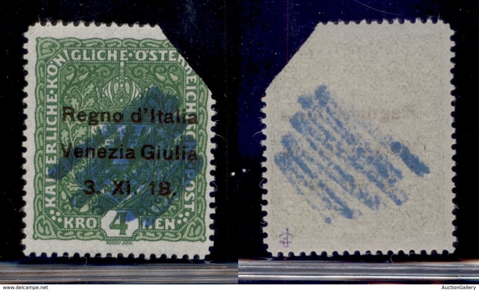 OCCUPAZIONI - VENEZIA GIULIA - 1918 - Demonetizzato - 4 Kronen (17) - Gomma Integra - Autres & Non Classés