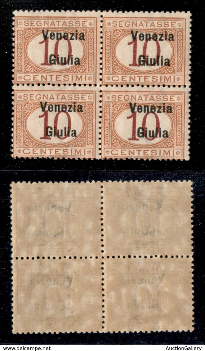 OCCUPAZIONI - VENEZIA GIULIA - 1918 - 10 Cent (2) In Quartina - Gomma Integra (200+) - Sonstige & Ohne Zuordnung