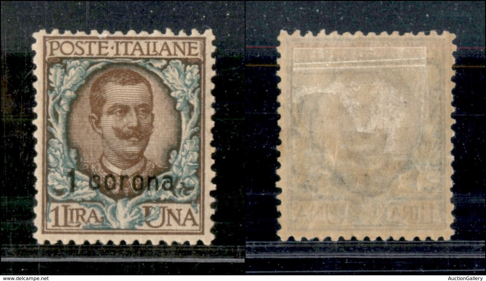 OCCUPAZIONI - DALMAZIA - 1922 - 1 Corona Su 1 Lira (8) - Molto Ben Centrato (75/150) - Sonstige & Ohne Zuordnung