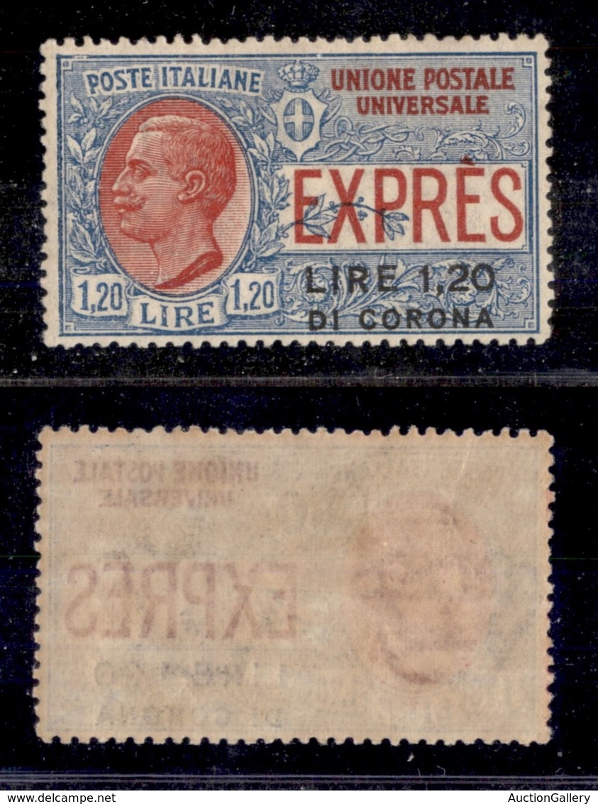 OCCUPAZIONI - DALMAZIA - 1922 - Non Emesso - 1,20 Lire (2) - Gomma Originale - Ottimamente Centrato (800) - Sonstige & Ohne Zuordnung