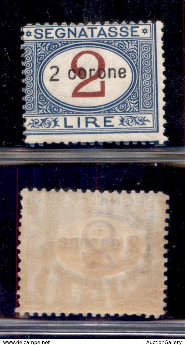 OCCUPAZIONI - DALMAZIA - 1922 - 2 Corone Su 2 Lire (3) - Gomma Integra (250) - Sonstige & Ohne Zuordnung