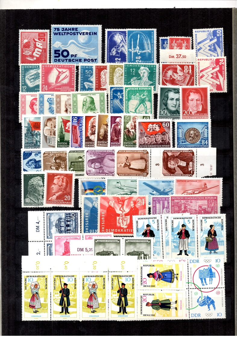 Allemagne/RDA Belle Collection Neufs ** MNH 1949/1964. Bonnes Valeurs. TB. A Saisir! - Ungebraucht