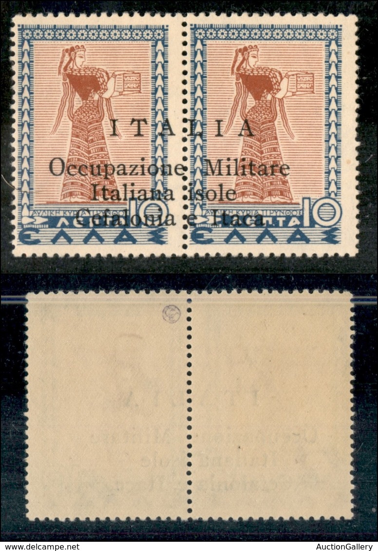 OCCUPAZIONI - CEFALONIA E ITACA - 1941 - 10 + 10 Lepta (12) - Soprastampa In Basso - Gomma Integra - Non Catalogato - Sonstige & Ohne Zuordnung