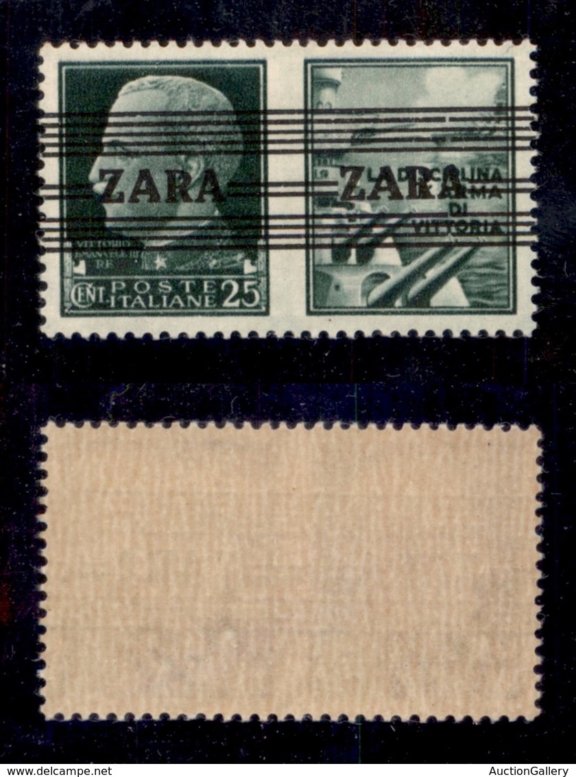 OCCUPAZIONI - ZARA  - 1943 - 25 Cent Marina (27 - Terzo Tipo) - A Diverse Alternate - Gomma Integra (450) - Sonstige & Ohne Zuordnung