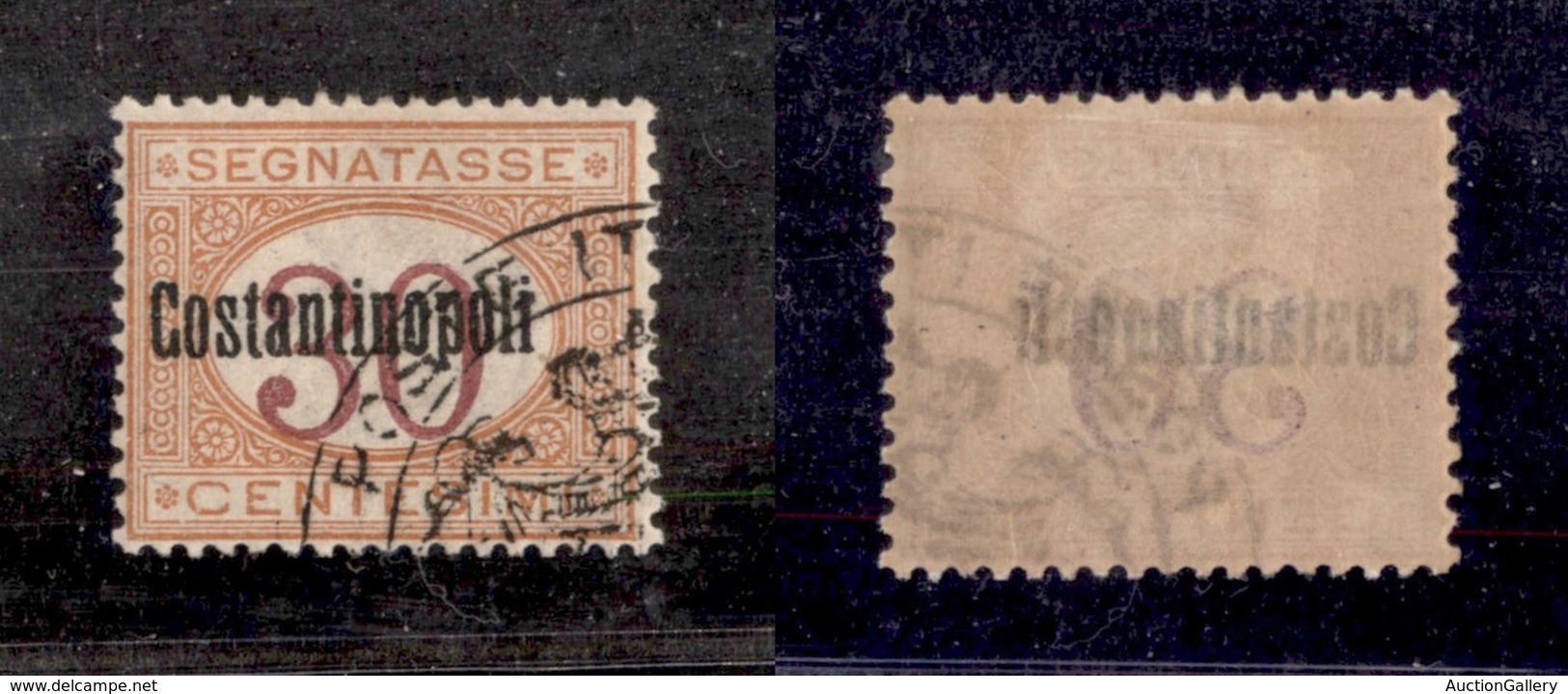 UFFICI POSTALI ALL'ESTERO - COSTANTINOPOLI - 1922 - 30 Cent (2bab) - Soprastampa Spostata A Sinistra - Gomma Originale ( - Sonstige & Ohne Zuordnung